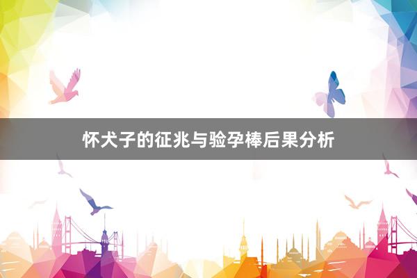 怀犬子的征兆与验孕棒后果分析